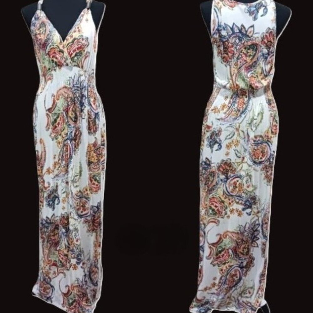 Venus Lascana Floral Paisley Long Grecian Style Stretchy Comfy Maxi Dress… med